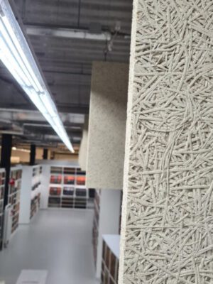 Detailfoto Houtwol - Akoestische baffle