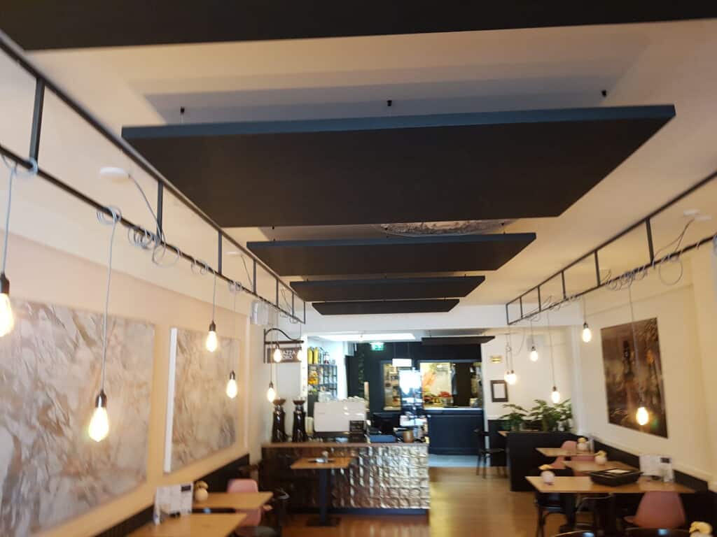 Akoestisch plafondpaneel / eiland zwart