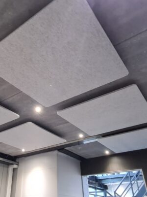 Akoestische plafond panelen Grijs betonlook