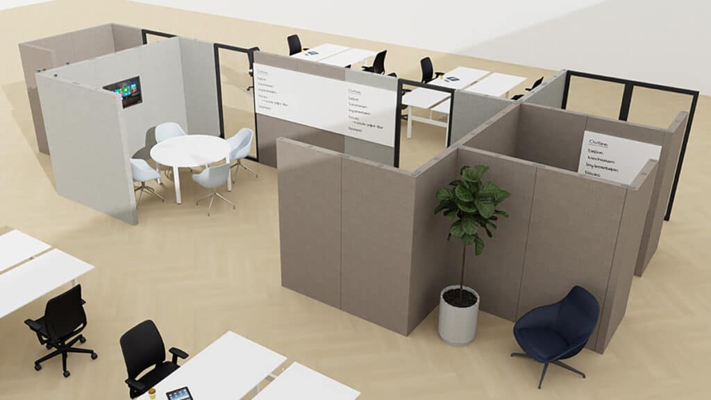 Modulaire Cubicle belcel - stilte werkplek - vergaderruimte